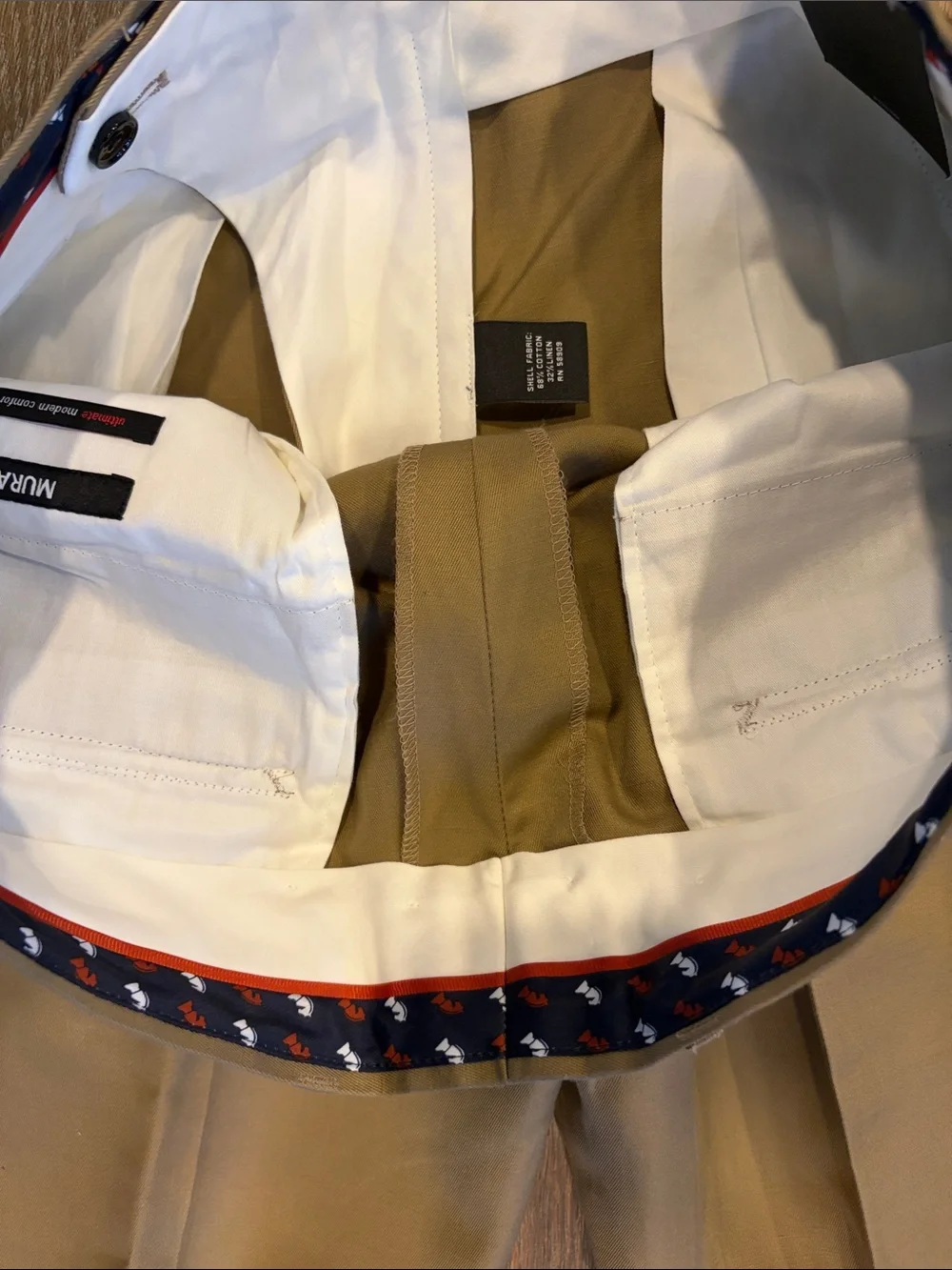 Murano Khaki Slim Chino Pants for Men 34x30